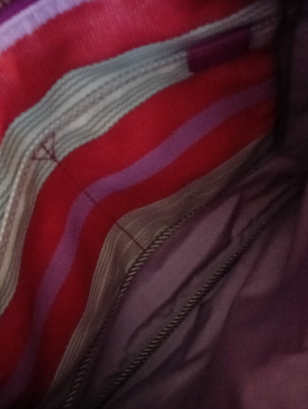 Fossil Striped Crossbody Shoulder Bag in Pink, Orange and Purple - Picture 8 of 11